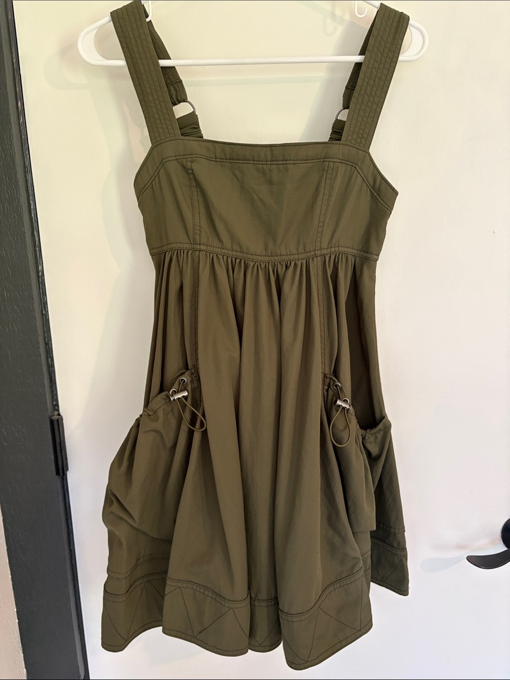 Anthropologie, Pilcro moss  green dress with pockets size XS